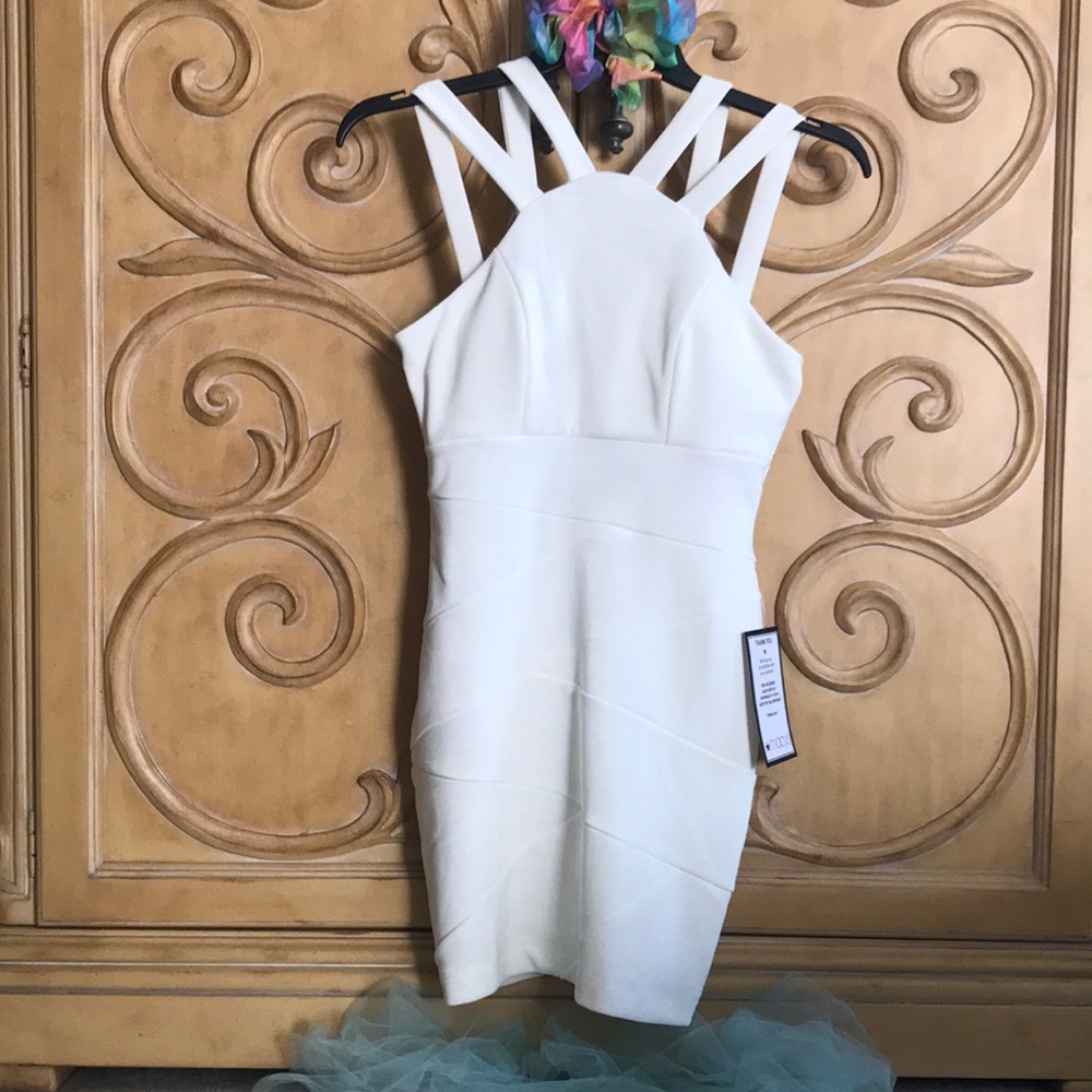 Emerald Sundae Body Con Dress Ivory New